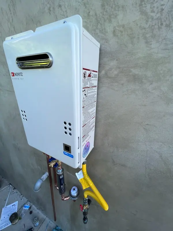 Tankless water heater installation for Heritage In the Hills homes